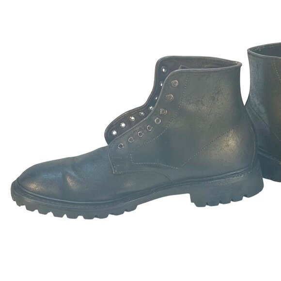 Allen Edmonds Higgins Mill Mens 10.5 Husk Suede Vibram Lug Black Brown *READ - Picture 6 of 11